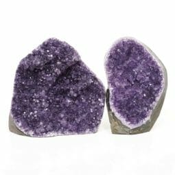 Amethyst Polished Crystal Druze Specimen Set 2 DB01 | Himalayan Salt Factory