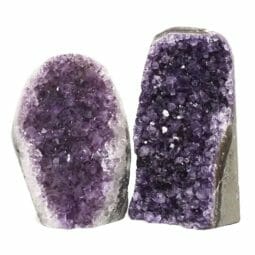 Amethyst Polished Crystal Druze Specimen Set 2 DB02 | Himalayan Salt Factory