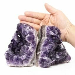 Amethyst Polished Crystal Druze Specimen Set 2 DB06 | Himalayan Salt Factory