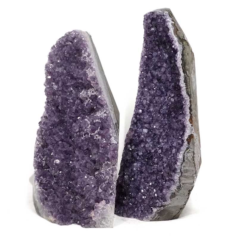 3.06kg Amethyst Polished Crystal Geode Specimen Set 2 Pieces DB039 4 3.06kg Amethyst Polished Crystal Geode Specimen Set 2 Pieces DB039 | Himalayan Salt Factory