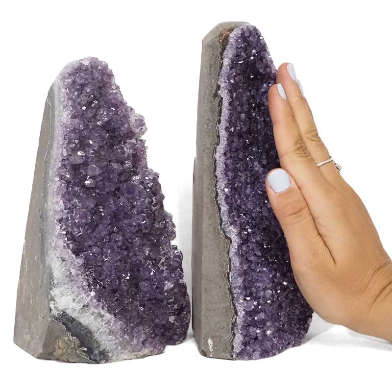 3.06kg Amethyst Polished Crystal Geode Specimen Set 2 Pieces DB039 5 3.06kg Amethyst Polished Crystal Geode Specimen Set 2 Pieces DB039 | Himalayan Salt Factory