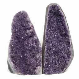 3.06kg Amethyst Polished Crystal Geode Specimen Set 2 Pieces DB039 | Himalayan Salt Factory