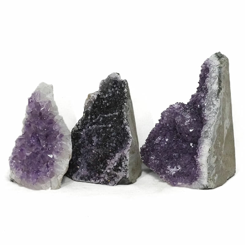 2.55kg Amethyst Crystal Geode Specimen Set 3 Pieces DB043 4 2.55kg Amethyst Crystal Geode Specimen Set 3 Pieces DB043 | Himalayan Salt Factory