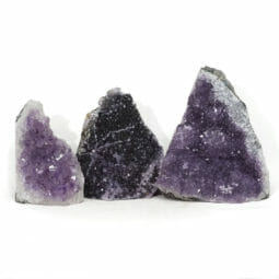 2.55kg Amethyst Crystal Geode Specimen Set 3 Pieces DB043 | Himalayan Salt Factory