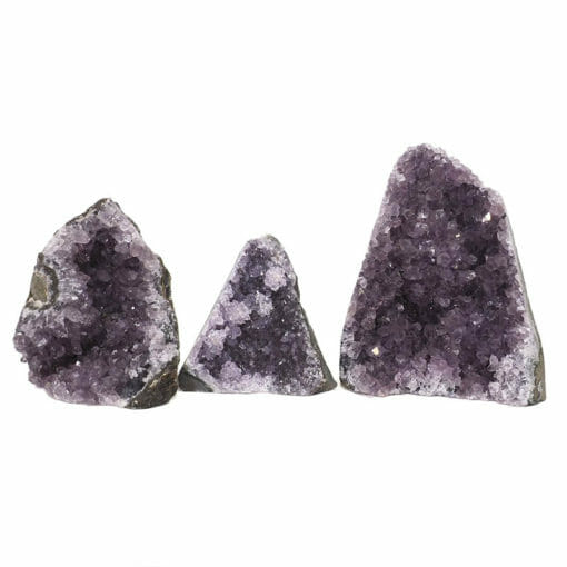 2.51kg Amethyst Crystal Geode Specimen Set 3 Pieces DB044 | Himalayan Salt Factory