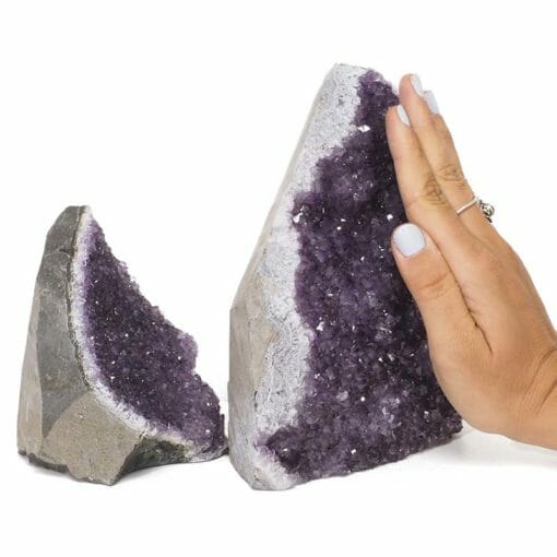2.95kg Amethyst Crystal Geode Specimen Set 2 Pieces DB045 | Himalayan Salt Factory