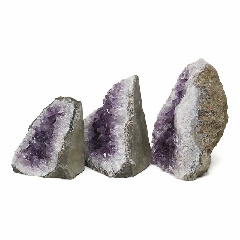 2.38kg Amethyst Crystal Geode Specimen Set 3 Pieces DB049 4 2.38kg Amethyst Crystal Geode Specimen Set 3 Pieces DB049 | Himalayan Salt Factory
