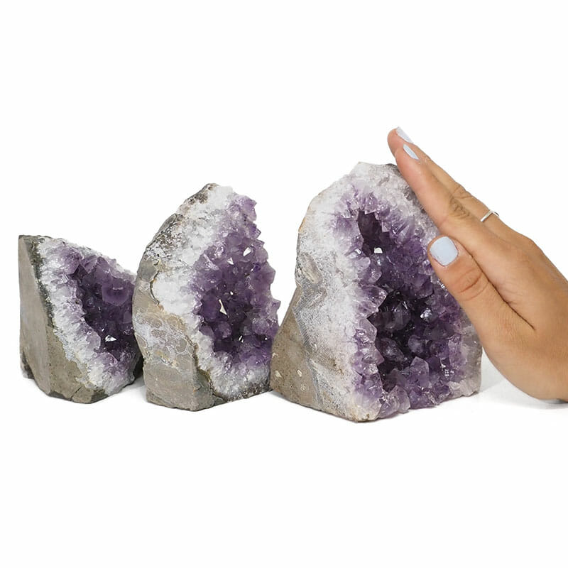 2.38kg Amethyst Crystal Geode Specimen Set 3 Pieces DB049 5 2.38kg Amethyst Crystal Geode Specimen Set 3 Pieces DB049 | Himalayan Salt Factory