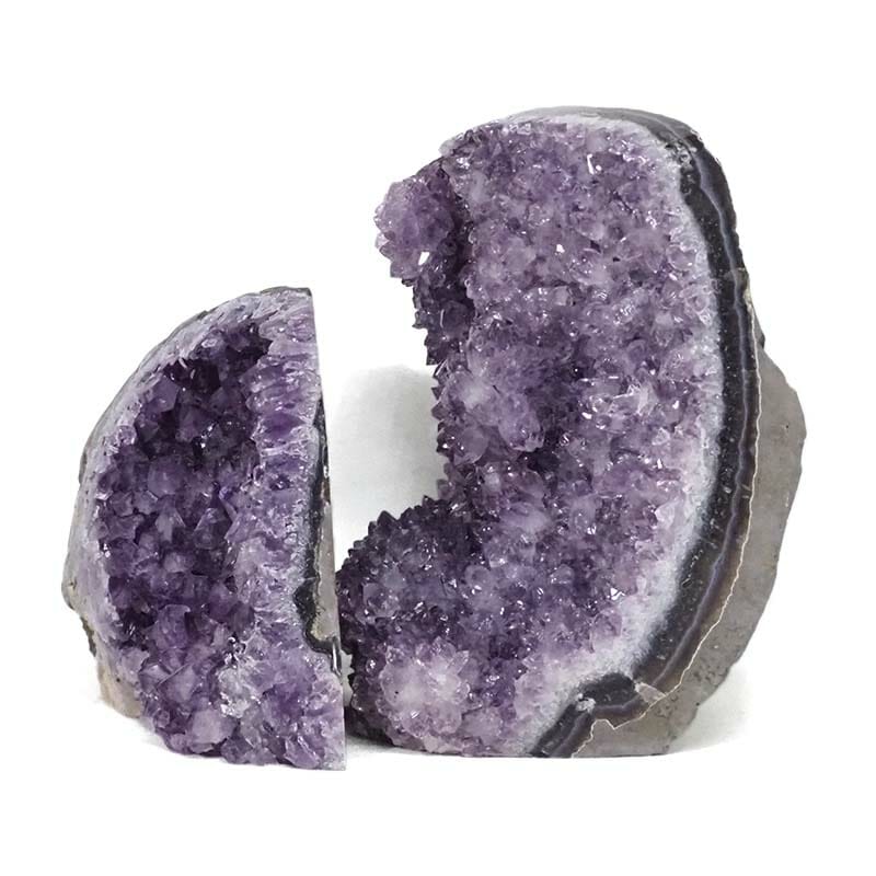 2.94kg Amethyst Polished Crystal Geode Specimen Set 2 Pieces DB11 4 2.94kg Amethyst Polished Crystal Geode Specimen Set 2 Pieces DB11 | Himalayan Salt Factory