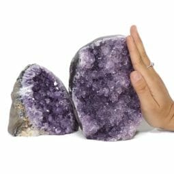 2.94kg Amethyst Polished Crystal Geode Specimen Set 2 Pieces DB11 7 2.94kg Amethyst Polished Crystal Geode Specimen Set 2 Pieces DB11 | Himalayan Salt Factory