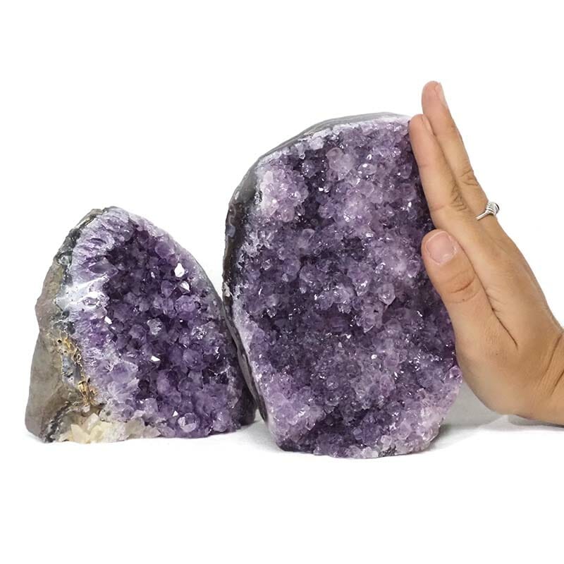 2.94kg Amethyst Polished Crystal Geode Specimen Set 2 Pieces DB11 5 2.94kg Amethyst Polished Crystal Geode Specimen Set 2 Pieces DB11 | Himalayan Salt Factory