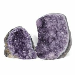 2.94kg Amethyst Polished Crystal Geode Specimen Set 2 Pieces DB11 | Himalayan Salt Factory