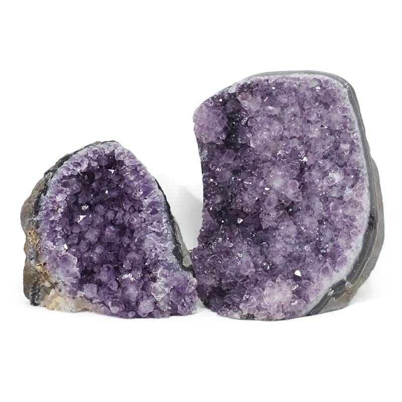 2.94kg Amethyst Polished Crystal Geode Specimen Set 2 Pieces DB11 3 2.94kg Amethyst Polished Crystal Geode Specimen Set 2 Pieces DB11 | Himalayan Salt Factory
