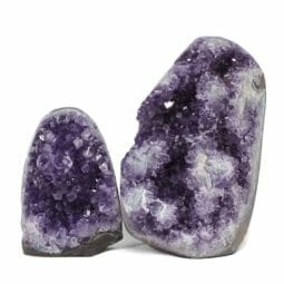 2.78kg Amethyst Polished Crystal Geode Specimen Set 2 Pieces DB13 | Himalayan Salt Factory