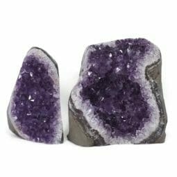 2.75kg Amethyst Polished Crystal Geode Specimen Set 2 Pieces DB14 | Himalayan Salt Factory