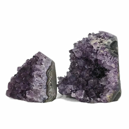 2.67kg Amethyst Polished Crystal Geode Specimen Set 2 Pieces DB15 | Himalayan Salt Factory