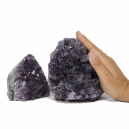 2.67kg Amethyst Polished Crystal Geode Specimen Set 2 Pieces DB15 | Himalayan Salt Factory
