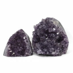 2.67kg Amethyst Polished Crystal Geode Specimen Set 2 Pieces DB15 | Himalayan Salt Factory