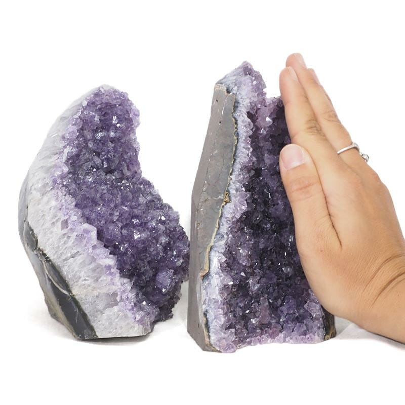 2.46kg Amethyst Polished Crystal Geode Specimen Set 2 Pieces DR036 5 2.46kg Amethyst Polished Crystal Geode Specimen Set 2 Pieces DR036 | Himalayan Salt Factory