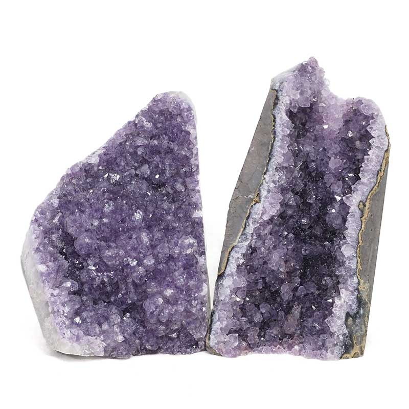 2.46kg Amethyst Polished Crystal Geode Specimen Set 2 Pieces DR036 3 2.46kg Amethyst Polished Crystal Geode Specimen Set 2 Pieces DR036 | Himalayan Salt Factory