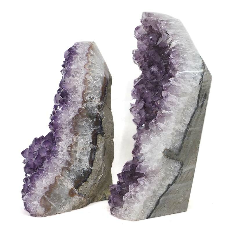 3.08kg Amethyst Polished Crystal Geode Specimen Set 2 Pieces DR037 4 3.08kg Amethyst Polished Crystal Geode Specimen Set 2 Pieces DR037 | Himalayan Salt Factory