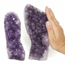 3.08kg Amethyst Polished Crystal Geode Specimen Set 2 Pieces DR037 7 3.08kg Amethyst Polished Crystal Geode Specimen Set 2 Pieces DR037 | Himalayan Salt Factory
