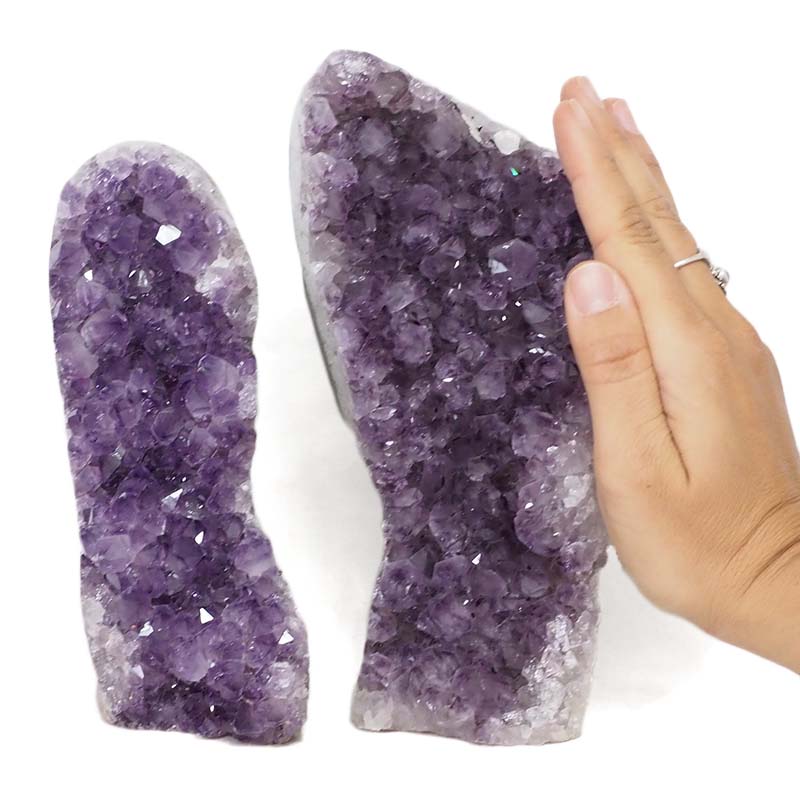 3.08kg Amethyst Polished Crystal Geode Specimen Set 2 Pieces DR037 5 3.08kg Amethyst Polished Crystal Geode Specimen Set 2 Pieces DR037 | Himalayan Salt Factory
