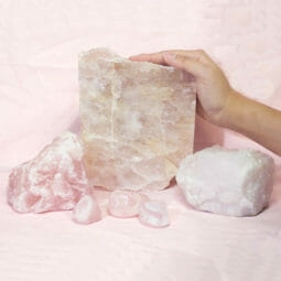 Divine Rose Quartz Crystal Set J288 | Himalayan Salt Factory