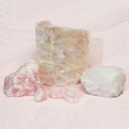 Divine Rose Quartz Crystal Set J288 | Himalayan Salt Factory