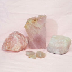 Divine Rose Quartz Crystal Set J290 | Himalayan Salt Factory