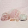 Divine Rose Quartz Crystal Set J292 2 Divine Rose Quartz Crystal Set J292 | Himalayan Salt Factory