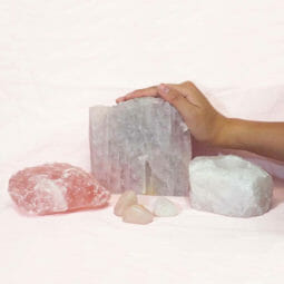Divine Rose Quartz Crystal Set J293 5 Divine Rose Quartz Crystal Set J293 | Himalayan Salt Factory