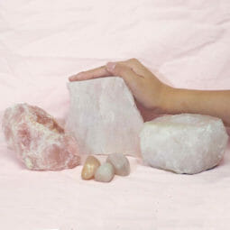 Divine Rose Quartz Crystal Set J294 5 Divine Rose Quartz Crystal Set J294 | Himalayan Salt Factory