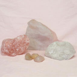 Divine Rose Quartz Crystal Set J296 | Himalayan Salt Factory