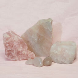 Divine Rose Quartz Crystal Set J312 | Himalayan Salt Factory