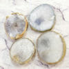 Natural Agate Thick Sliced Crystal Coaster Set 4 Pieces | Himalayan Salt Factory