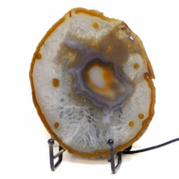 Natural Large Agate Crystal Slice Lamp J50 | Himalayan Salt Factory