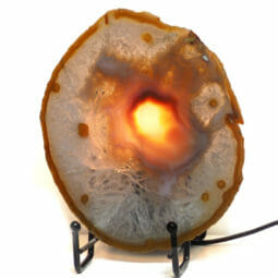 Natural Large Agate Crystal Slice Lamp J50 | Himalayan Salt Factory