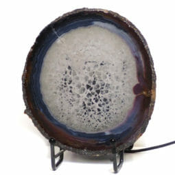Natural Large Agate Crystal Slice Lamp J51 | Himalayan Salt Factory