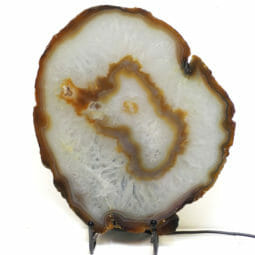 Natural Large Agate Crystal Slice Lamp J54 | Himalayan Salt Factory