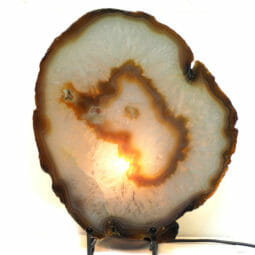 Natural Large Agate Crystal Slice Lamp J54 | Himalayan Salt Factory