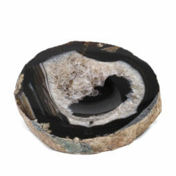 0.96kg Natural Agate Crystal Polished Bowl DR017 | Himalayan Salt Factory