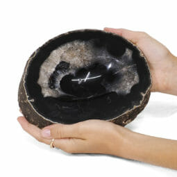 1.15kg Natural Agate Crystal Polished Bowl DR021 | Himalayan Salt Factory