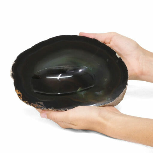 1.09kg Natural Agate Crystal Polished Bowl DR022 | Himalayan Salt Factory
