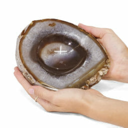 0.97kg Natural Agate Crystal Polished Bowl DR023 | Himalayan Salt Factory