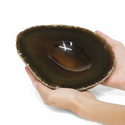 1.01kg Natural Agate Crystal Polished Bowl DR025 | Himalayan Salt Factory