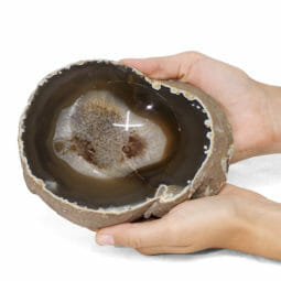 0.93kg Natural Agate Crystal Polished Bowl DR026 | Himalayan Salt Factory