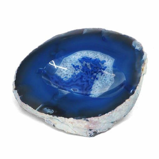 0.99kg Blue Agate Crystal Polished Bowl DR038 | Himalayan Salt Factory