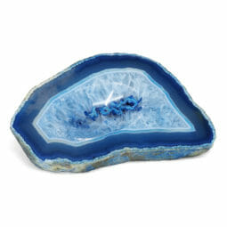 0.87kg Blue Agate Crystal Polished Bowl DR040 | Himalayan Salt Factory