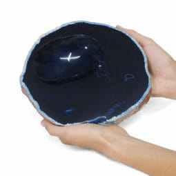 1.60kg Blue Agate Crystal Polished Bowl DR042 | Himalayan Salt Factory